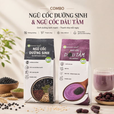 Combo Tiết Kiệm Ngũ Cốc Dưỡng Sinh + Ngũ Cốc Dâu Tằm